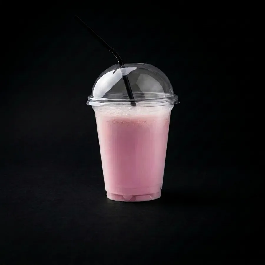 Молочный коктейль клубничный 